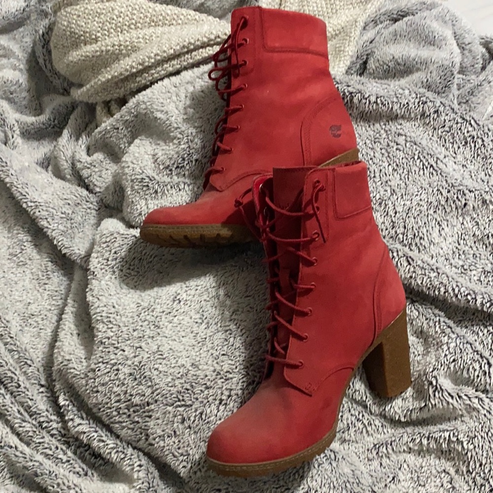 Rare Red Timberland Heels